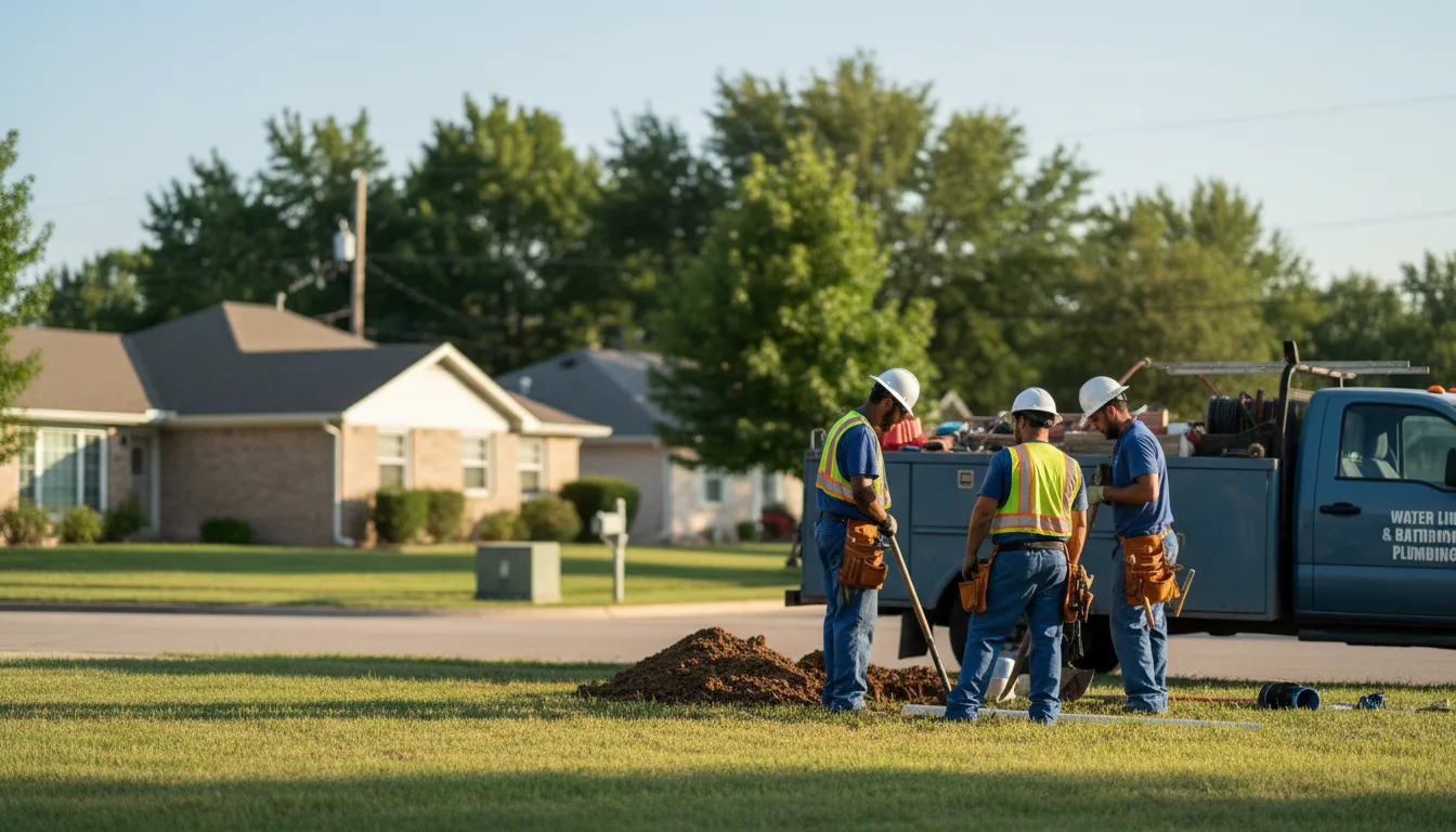 Residential water line and bathroom plumbing service in Moscow, TX